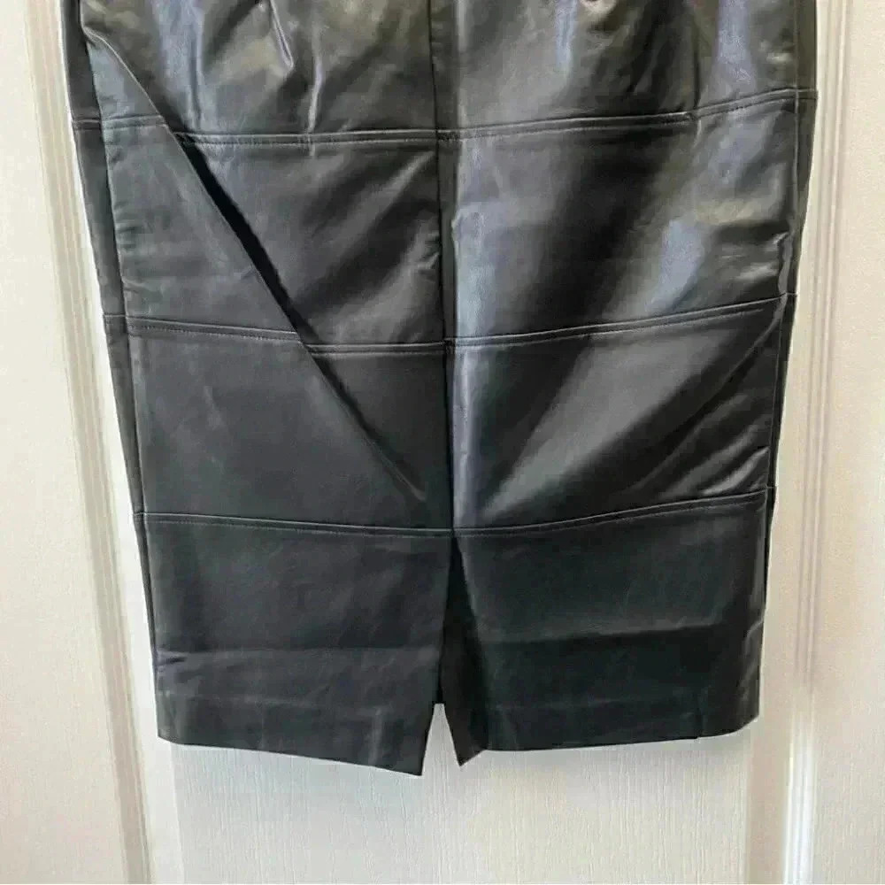 Reitman’s Black Faux Leather Pencil Skirt High Waisted Size 4 - Picture 10 of 16